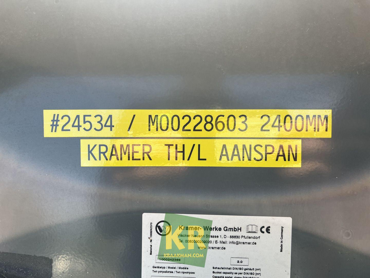 2400 HVF GRONDBAK Kramer - Ковш для погрузчика для Строительной техники: фото 5 2400 HVF GRONDBAK Kramer - Ковш для погрузчика для Строительной техники: фото 5