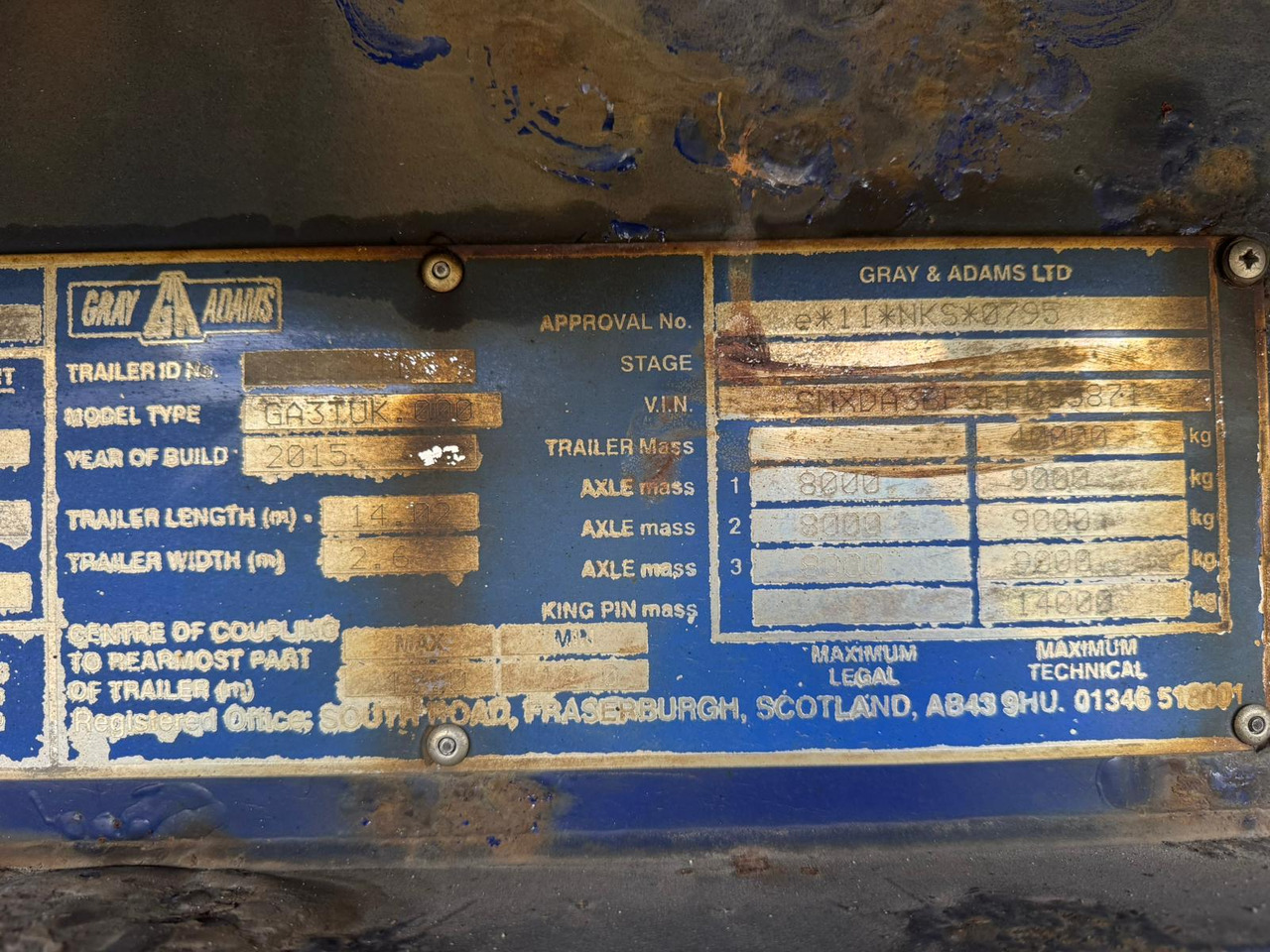 Gray and Adams 2015 Vector 1350 – MJG038 - Полуприцеп-рефрижератор: фото 4 Gray and Adams 2015 Vector 1350 – MJG038 - Полуприцеп-рефрижератор: фото 4