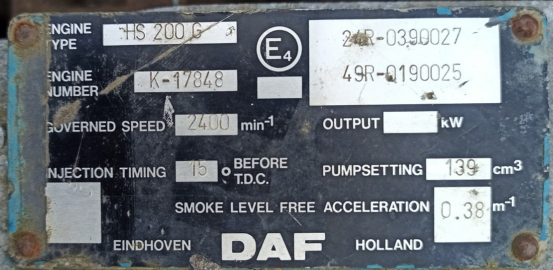 DAF HS200 G ATI F2700 BOVA - Двигатель и запчасти для Грузовиков: фото 1 DAF HS200 G ATI F2700 BOVA - Двигатель и запчасти для Грузовиков: фото 1