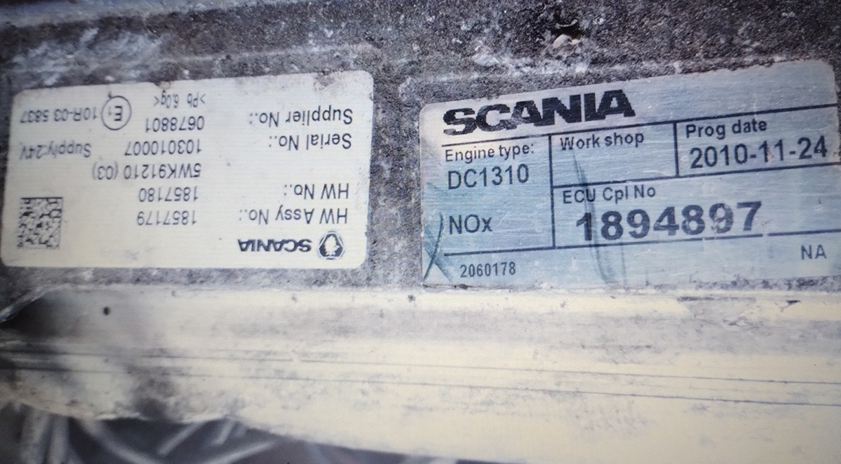 SCANIA STEROWNIK SILNIKA R 440 XPI E5 DC1310 1894897 1857179 1857180 - Блок управления: фото 1 SCANIA STEROWNIK SILNIKA R 440 XPI E5 DC1310 1894897 1857179 1857180 - Блок управления: фото 1