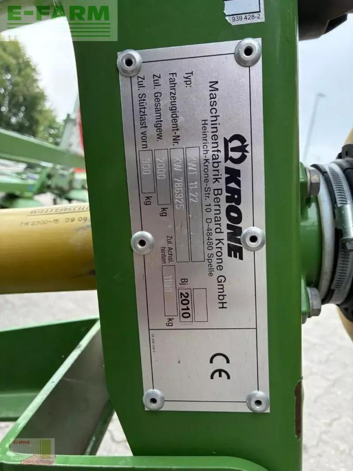 Krone kwt 11.22 - Сеноворошилка: фото 5 Krone kwt 11.22 - Сеноворошилка: фото 5