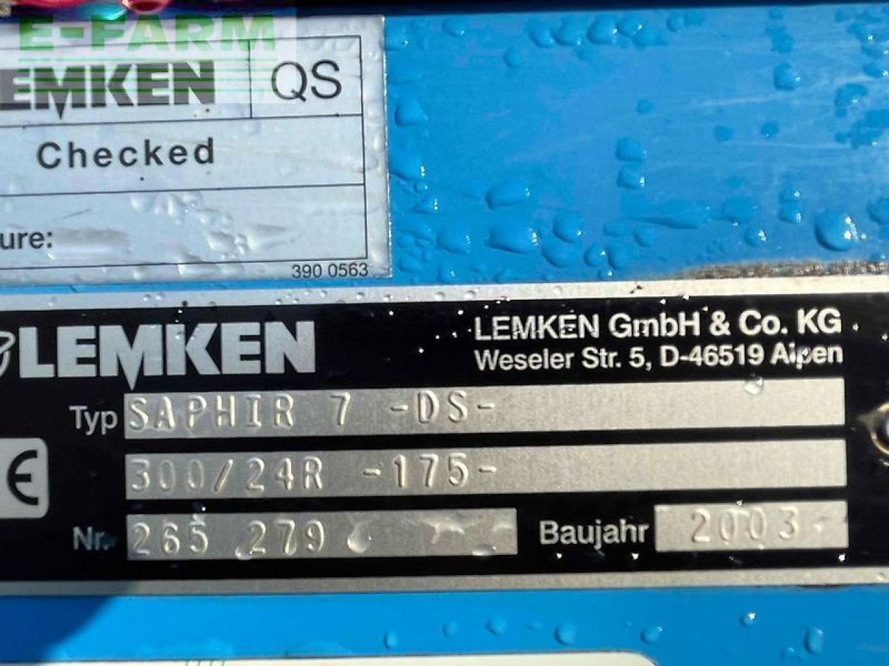 Сеялка Lemken zirkon 9/300 u. saphir 7 ds 30: фото 10 Сеялка Lemken zirkon 9/300 u. saphir 7 ds 30: фото 10