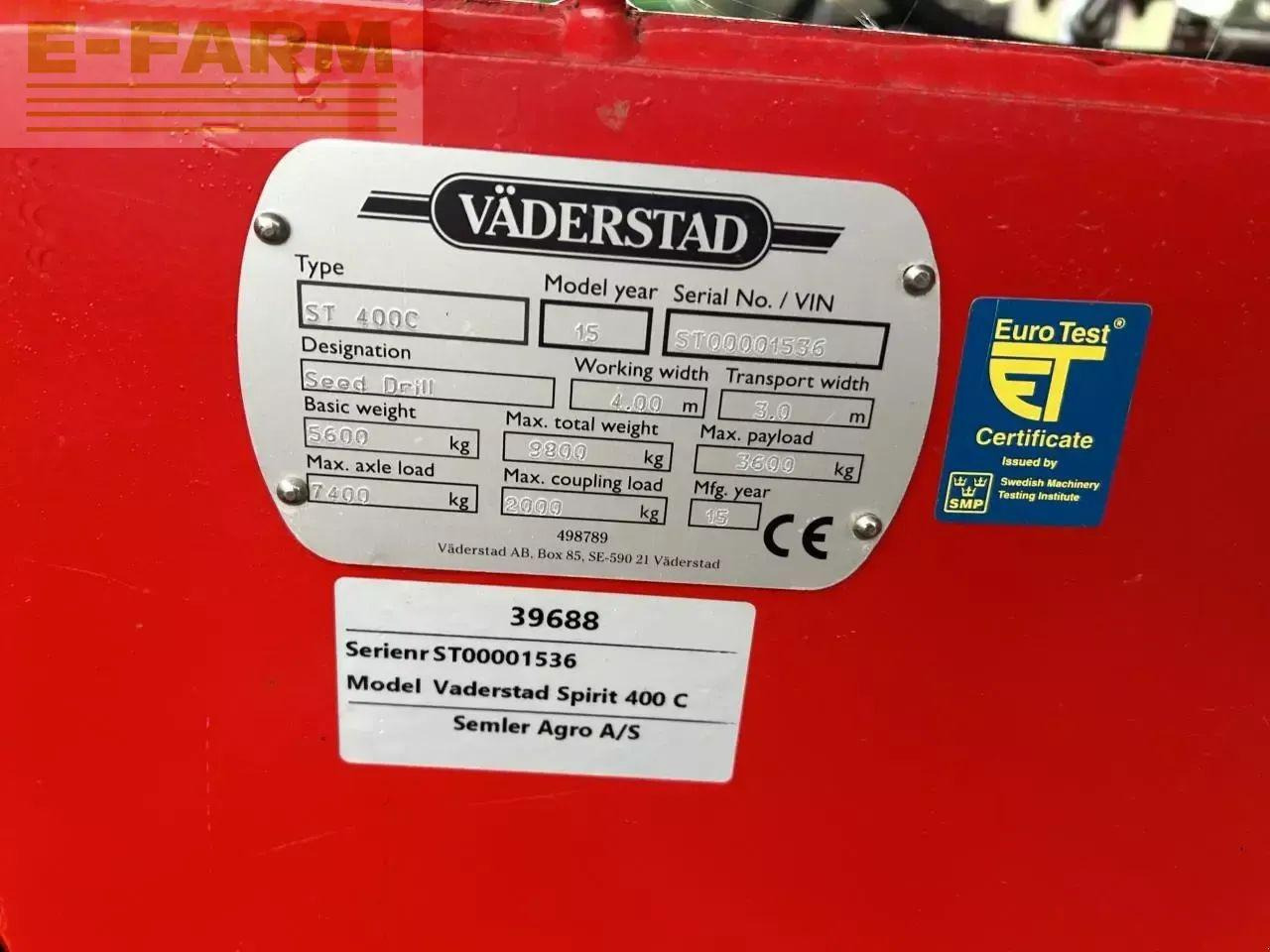 Väderstad spirit 400c - Посевной комплекс: фото 4 Väderstad spirit 400c - Посевной комплекс: фото 4