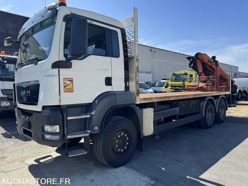 MAN TGS 26.360 - PLATEAU GRUE PALFINGER PK16002 - 26T - 2012 / 445000 KM - Грузовик бортовой/ Платформа: фото 1 MAN TGS 26.360 - PLATEAU GRUE PALFINGER PK16002 - 26T - 2012 / 445000 KM - Грузовик бортовой/ Платформа: фото 1