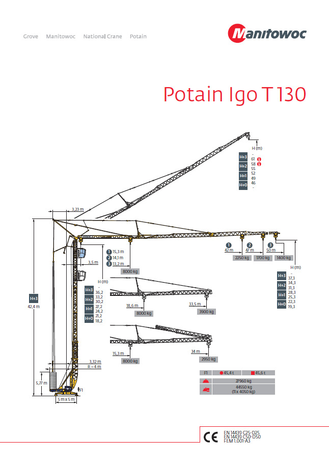 Potain IGO T130 - Быстромонтируемый башенный кран: фото 1 Potain IGO T130 - Быстромонтируемый башенный кран: фото 1