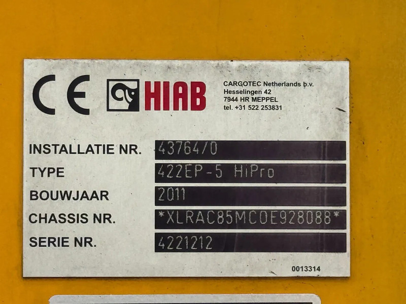 Автоманипулятор DAF CF 85.410 8X2 HIAB 422EP5 + REMOTE CONTROL: фото 19 Автоманипулятор DAF CF 85.410 8X2 HIAB 422EP5 + REMOTE CONTROL: фото 19