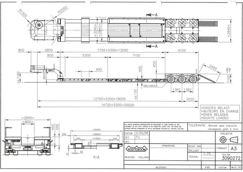 Низкорамный полуприцеп Nooteboom EURO-59-03 P 5,3 METER EXTANDABLE 3X STEERING: фото 13