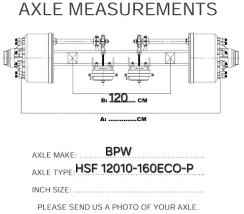 Ось и запчасти для Грузовиков BPW HSF 12010-160ECO-P: фото 8