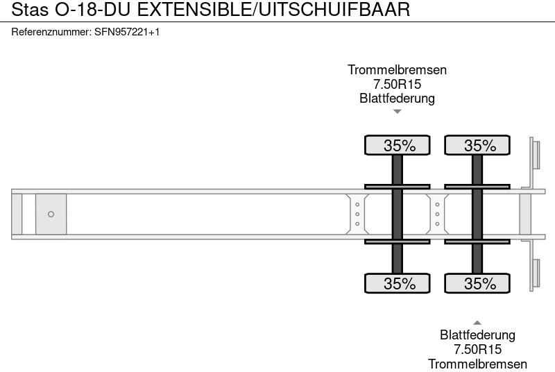 Низкорамный полуприцеп Stas O-18-DU EXTENSIBLE/UITSCHUIFBAAR: фото 11