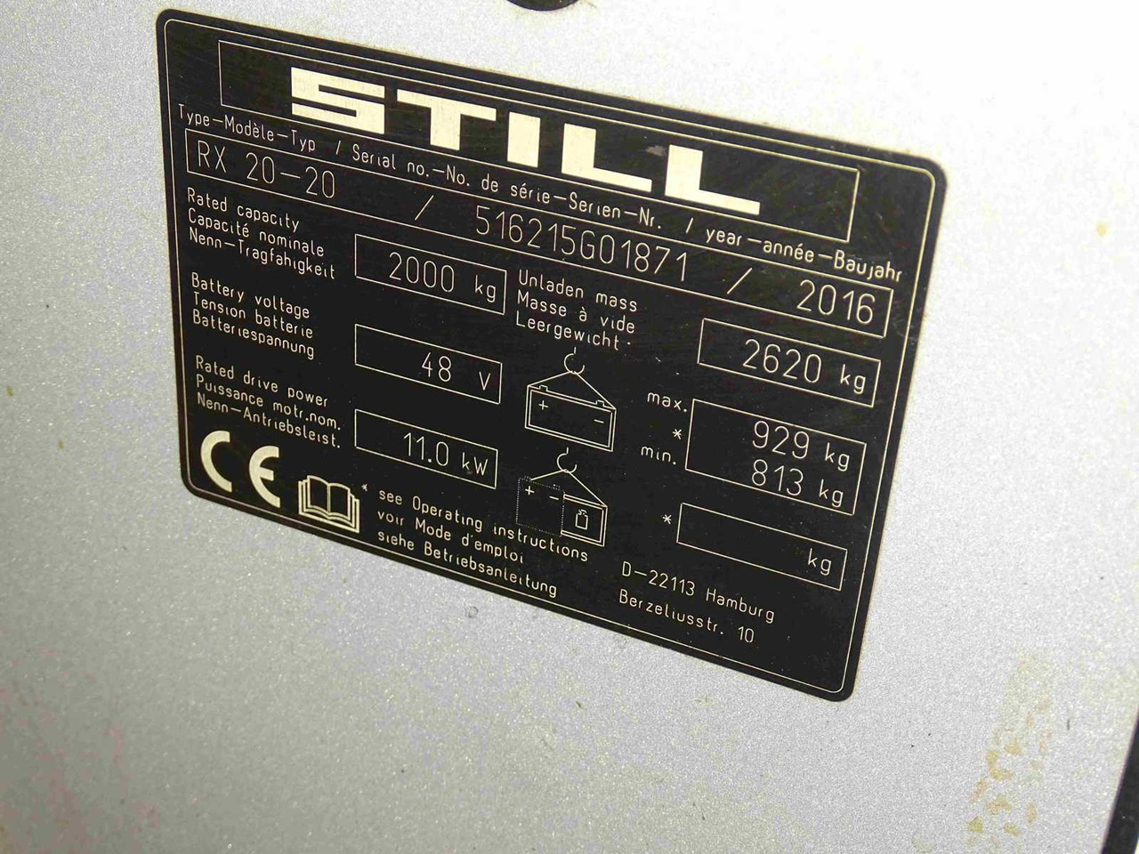 Вилочный погрузчик STILL RX20-20 2016 FORKLIFT: фото 7 Вилочный погрузчик STILL RX20-20 2016 FORKLIFT: фото 7
