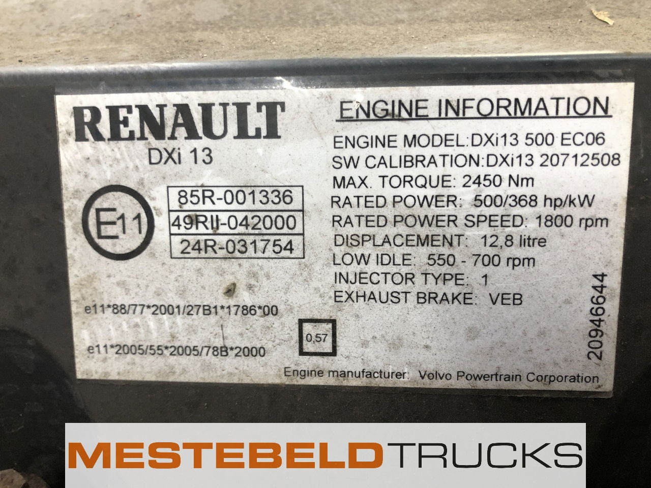 Renault Motor DXI13 EC 06 - Двигатель для Грузовиков: фото 5 Renault Motor DXI13 EC 06 - Двигатель для Грузовиков: фото 5