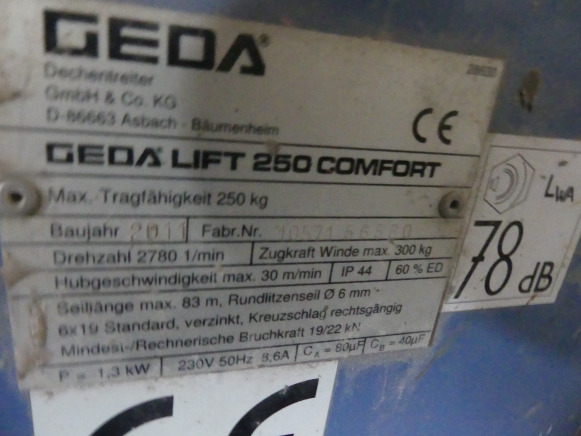 Monte charge Geda - Lift 200 - Строительное оборудование: фото 5 Monte charge Geda - Lift 200 - Строительное оборудование: фото 5