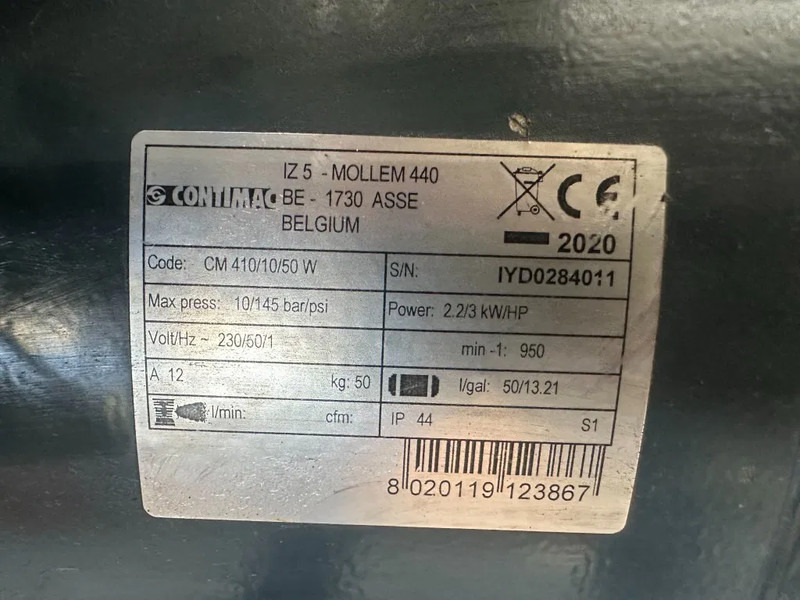 COMPRESSOR Contimac CM410/10/50W 3 PK 400 L / min 10 Bar Elektrische Zuigercompressor - Воздушный компрессор: фото 3 COMPRESSOR Contimac CM410/10/50W 3 PK 400 L / min 10 Bar Elektrische Zuigercompressor - Воздушный компрессор: фото 3