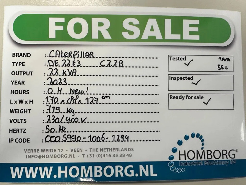 Caterpillar DE22E3 C2.2B 22 kVA Silent Generatorset CAT New ! - Электрогенератор: фото 2 Caterpillar DE22E3 C2.2B 22 kVA Silent Generatorset CAT New ! - Электрогенератор: фото 2