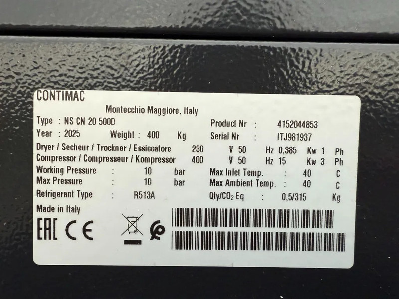 Fiac Contimac NS D20/500 15 kW 1677 L / min 10 Bar Schroefcompressor met Droger - Воздушный компрессор: фото 4 Fiac Contimac NS D20/500 15 kW 1677 L / min 10 Bar Schroefcompressor met Droger - Воздушный компрессор: фото 4