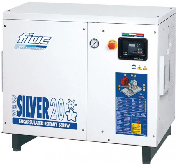 Fiac New Silver 20 Silent 15 kW 1900 L / min 10 Bar Elektrische Schroefcompressor - Воздушный компрессор: фото 1 Fiac New Silver 20 Silent 15 kW 1900 L / min 10 Bar Elektrische Schroefcompressor - Воздушный компрессор: фото 1