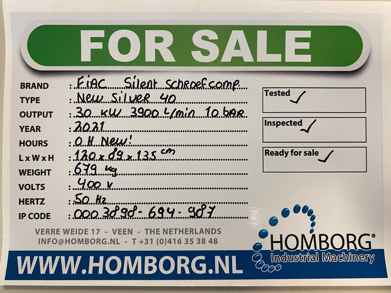 Fiac New Silver 40 Silent 30 kW 3900 L / min 10 Bar Elektrische Schroefcompressor - Воздушный компрессор: фото 2 Fiac New Silver 40 Silent 30 kW 3900 L / min 10 Bar Elektrische Schroefcompressor - Воздушный компрессор: фото 2