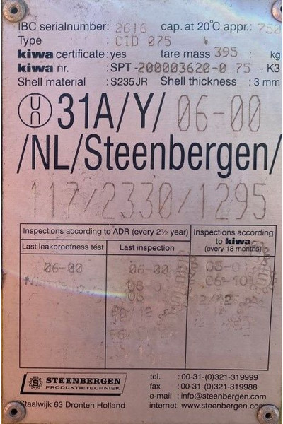 Kiwa IBC Steenbergen 750 liter Dieseltank met handpomp - Резервуар для хранения: фото 4 Kiwa IBC Steenbergen 750 liter Dieseltank met handpomp - Резервуар для хранения: фото 4