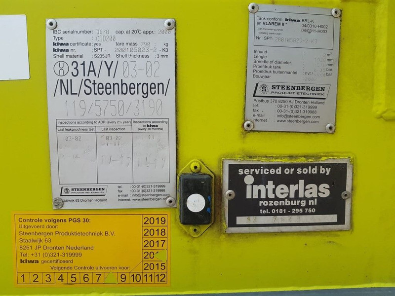 Dieseltank Steenbergen 2000 liter Kiwa IBC Dieseltank met handpomp - Резервуар для хранения: фото 3 Dieseltank Steenbergen 2000 liter Kiwa IBC Dieseltank met handpomp - Резервуар для хранения: фото 3