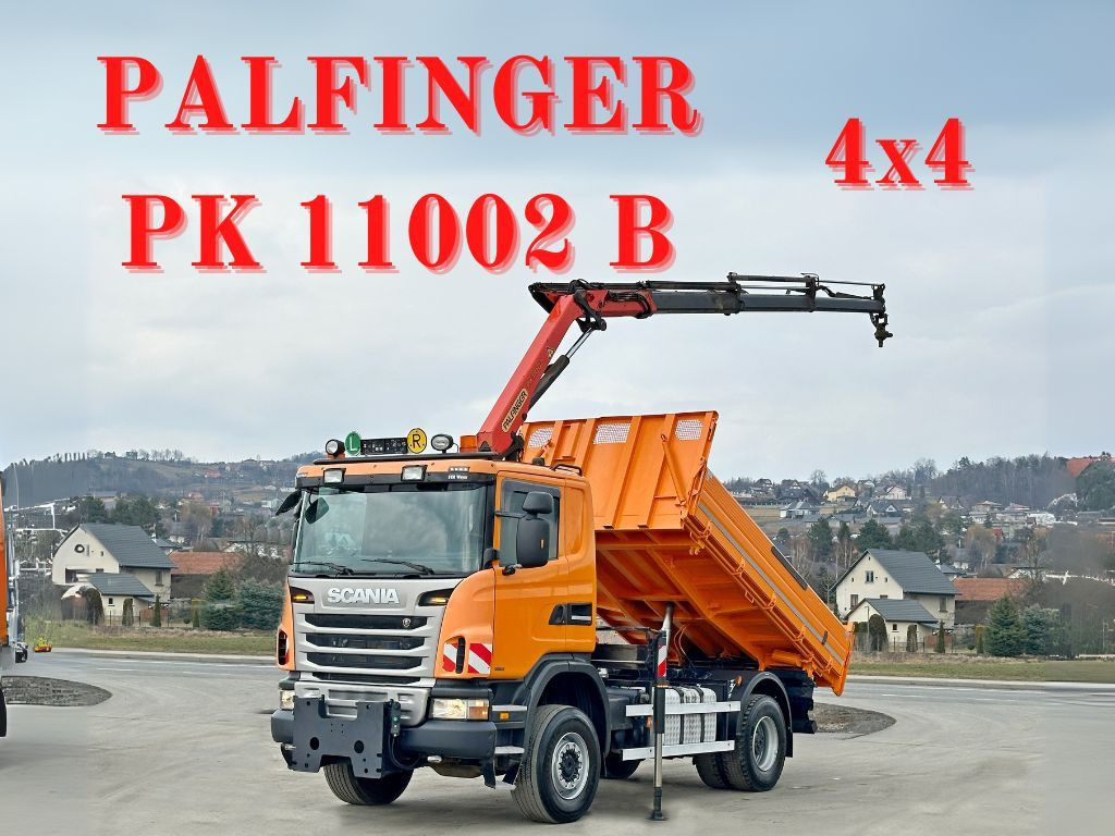 Scania G360 Kipper 4,10m *PK 11002 B + FUNK *4x4 Scania G360 Kipper 4,10m *PK 11002 B + FUNK *4x4 - Автоманипулятор, Самосвал: фото 1 Scania G360 Kipper 4,10m *PK 11002 B + FUNK *4x4 Scania G360 Kipper 4,10m *PK 11002 B + FUNK *4x4 - Автоманипулятор, Самосвал: фото 1