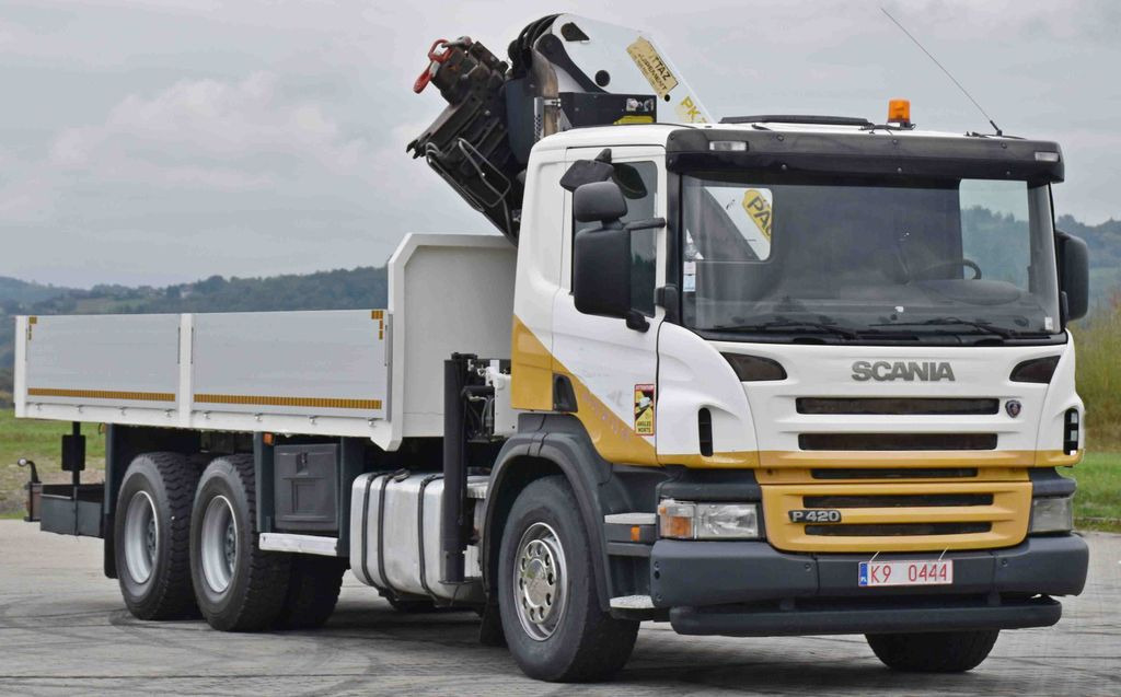 Scania P 420* PRITSCHE 6,40m * PK 29002+FUNK * 6x4 - Автоманипулятор, Грузовик бортовой/ Платформа: фото 4 Scania P 420* PRITSCHE 6,40m * PK 29002+FUNK * 6x4 - Автоманипулятор, Грузовик бортовой/ Платформа: фото 4