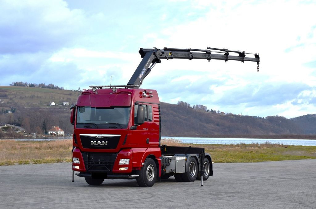 MAN TGX 28.480 Sattelzugmaschine + HMF 2120 K5/FUNK MAN TGX 28.480 Sattelzugmaschine + HMF 2120 K5/FUNK - Тягач: фото 2 MAN TGX 28.480 Sattelzugmaschine + HMF 2120 K5/FUNK MAN TGX 28.480 Sattelzugmaschine + HMF 2120 K5/FUNK - Тягач: фото 2