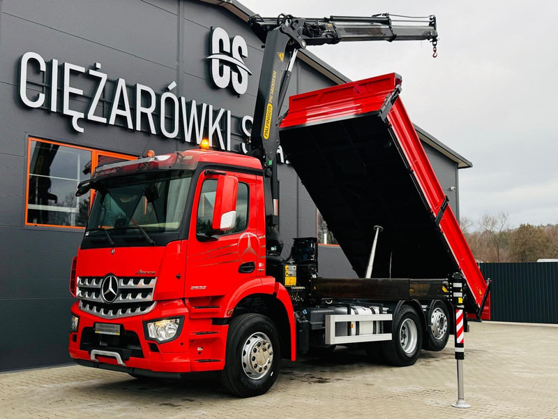 Mercedes-Benz AROCS 2532 // E6 // wywrotka 3-Stronna + PALFINGER PK 14001-EH / - Самосвал, Автоманипулятор: фото 1 Mercedes-Benz AROCS 2532 // E6 // wywrotka 3-Stronna + PALFINGER PK 14001-EH / - Самосвал, Автоманипулятор: фото 1