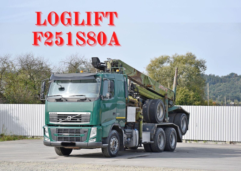 Volvo FH 500 * LOGLIFT F251 S80A + Anhänger /6x4 - Лесовоз, Автоманипулятор: фото 1 Volvo FH 500 * LOGLIFT F251 S80A + Anhänger /6x4 - Лесовоз, Автоманипулятор: фото 1