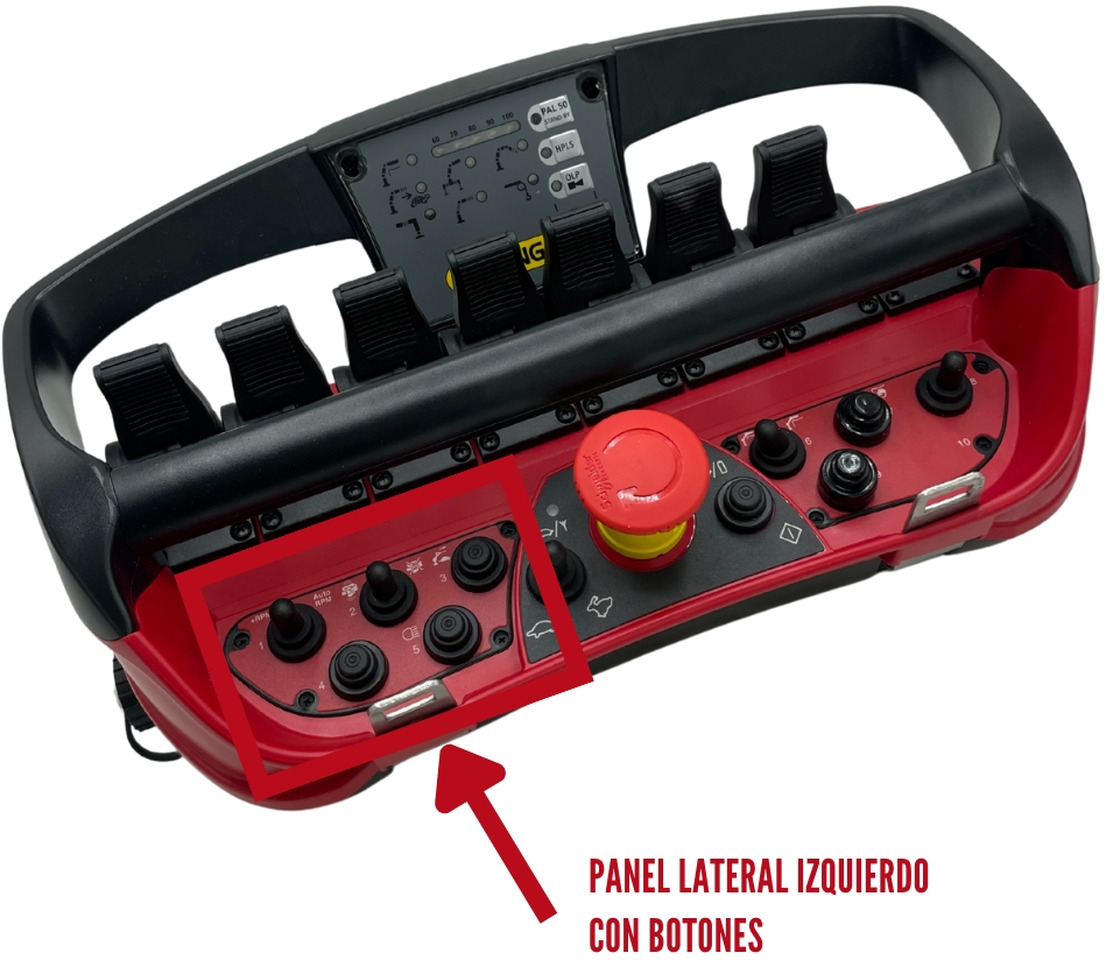 Left lateral panel with buttons radio remote Scanreco RC400 - Электрическая система для Кранов-манипуляторов: фото 3 Left lateral panel with buttons radio remote Scanreco RC400 - Электрическая система для Кранов-манипуляторов: фото 3