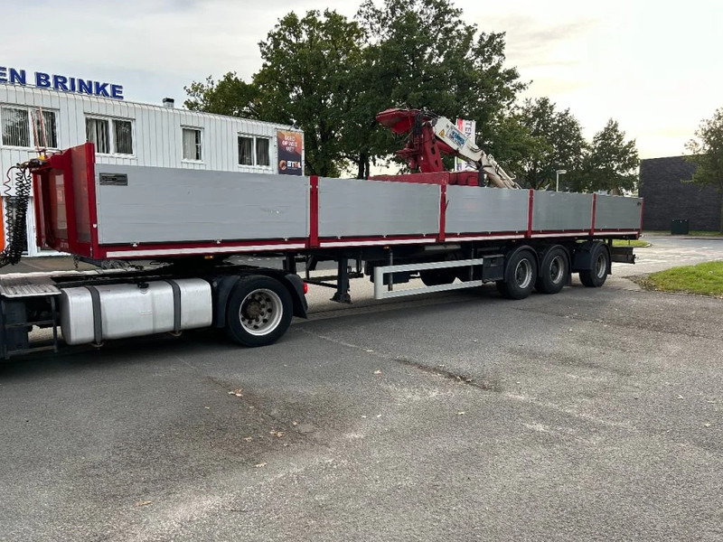 Carnehl Stenen vervoer oplegger met Kennis kraan - Полуприцеп бортовой/ Платформа: фото 1 Carnehl Stenen vervoer oplegger met Kennis kraan - Полуприцеп бортовой/ Платформа: фото 1