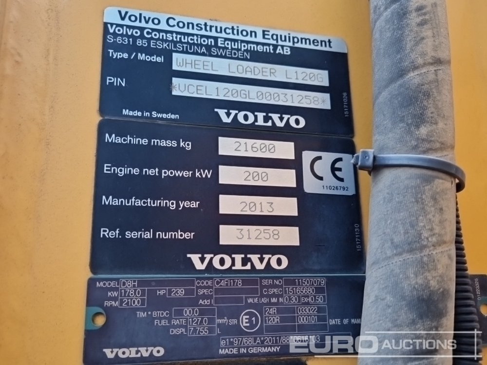 Колёсный погрузчик 2013 Volvo L120G: фото 35