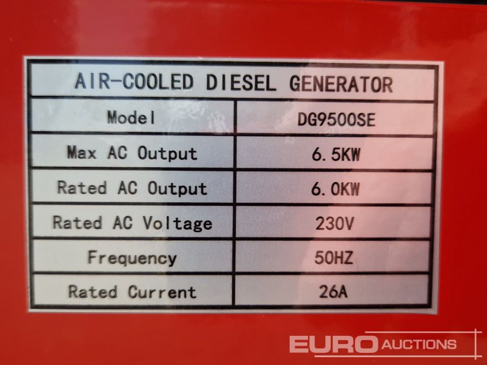 Электрогенератор Unused Bauer DG9500SE: фото 9