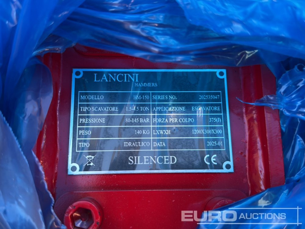 Unused 2025 Lancini HM-150 - Гидромолот: фото 5 Unused 2025 Lancini HM-150 - Гидромолот: фото 5