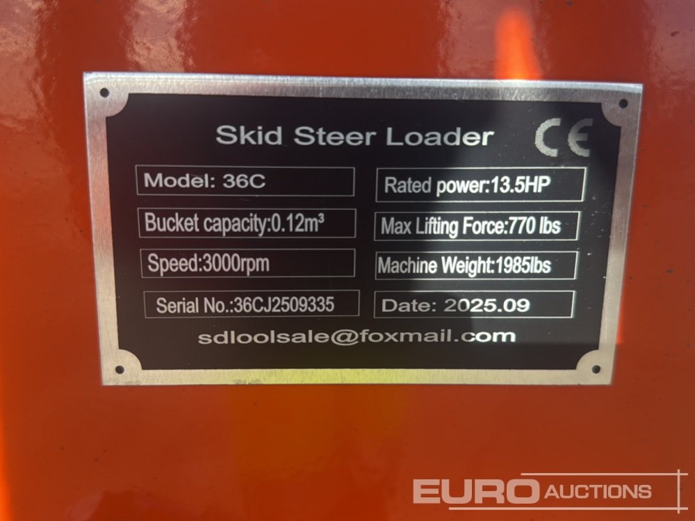 Мини-погрузчик с бортовым поворотом Unused 2025 SDLOOL SL36C: фото 32