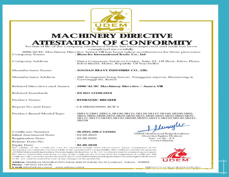 Unused 2025 Soosan SB40 - Гидромолот: фото 1 Unused 2025 Soosan SB40 - Гидромолот: фото 1