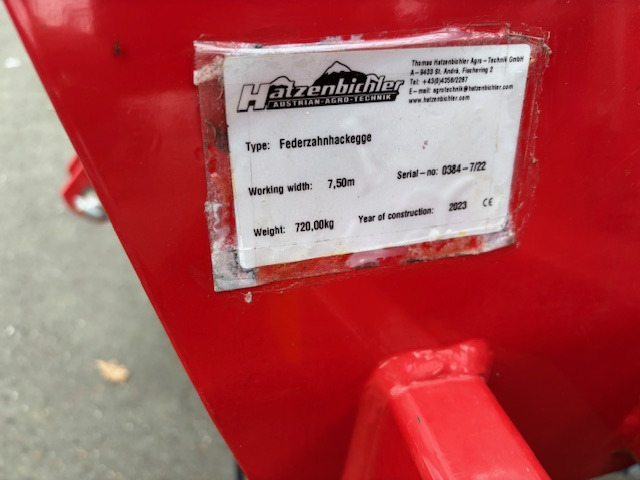 Hatzenbichler Federzahnhackegge 750 - Техника для обработки почвы: фото 2 Hatzenbichler Federzahnhackegge 750 - Техника для обработки почвы: фото 2