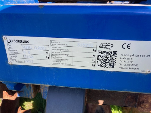 Köckerling Rebell Classic 600 - Борона: фото 2 Köckerling Rebell Classic 600 - Борона: фото 2