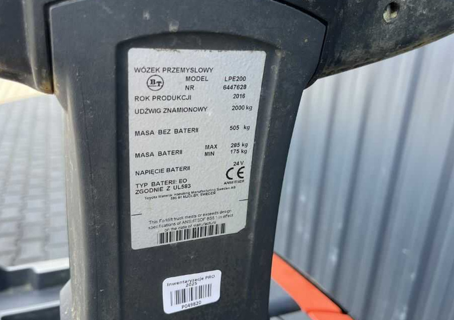 BT LPE200 - Тележка: фото 4 BT LPE200 - Тележка: фото 4