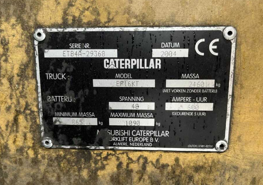 CAT Lift Trucks EP16KT - Электропогрузчик: фото 4 CAT Lift Trucks EP16KT - Электропогрузчик: фото 4