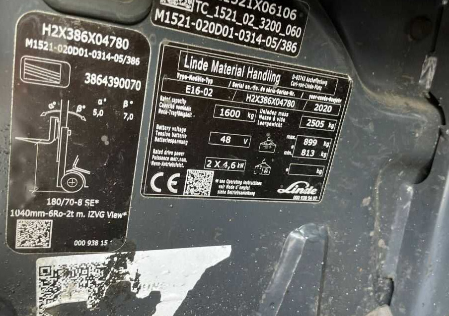 Linde E16-02 - Электропогрузчик: фото 4 Linde E16-02 - Электропогрузчик: фото 4