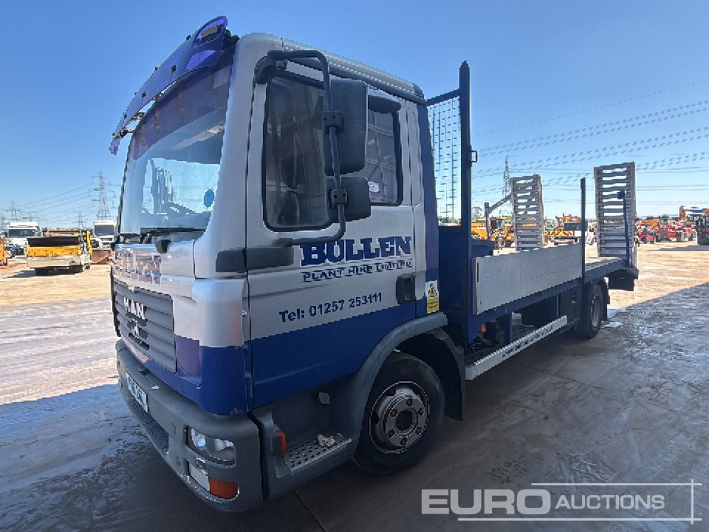 2006 MAN 4x2 Beavertail Plant Lorry, Winch, Ramps, Automatic Gearbox (Electrical Fault) - Автовоз: фото 1 2006 MAN 4x2 Beavertail Plant Lorry, Winch, Ramps, Automatic Gearbox (Electrical Fault) - Автовоз: фото 1