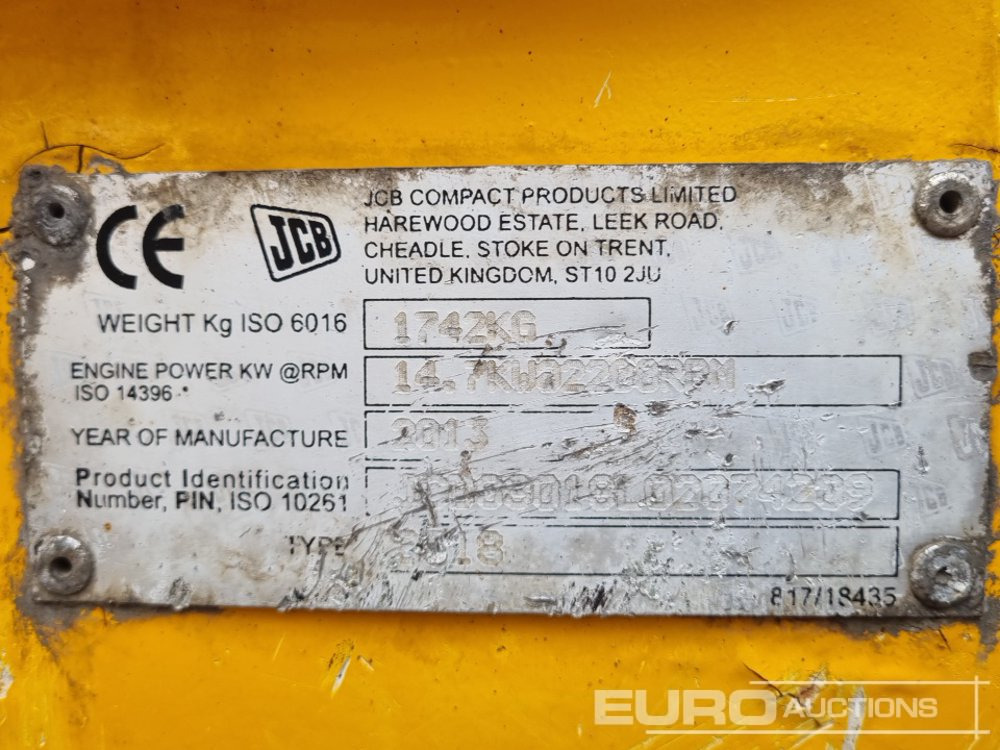 Мини-экскаватор 2013 JCB 8018CTS: фото 50