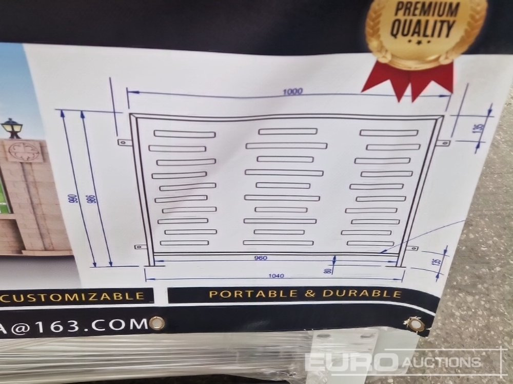 Строительное оборудование Unused KMY Industrial 1040mm x 1000mm Galvanized Iron Fence Panel (40 of): фото 9