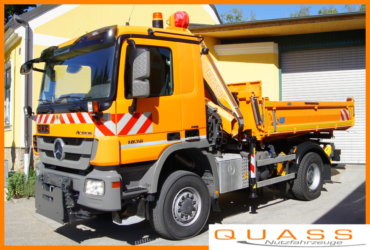MERCEDES-BENZ ACTROS 1836 /4x4/TÜV/FASSI 110/MEILLER/Winterdienst/Wechselsystem - Самосвал, Автоманипулятор: фото 1 MERCEDES-BENZ ACTROS 1836 /4x4/TÜV/FASSI 110/MEILLER/Winterdienst/Wechselsystem - Самосвал, Автоманипулятор: фото 1
