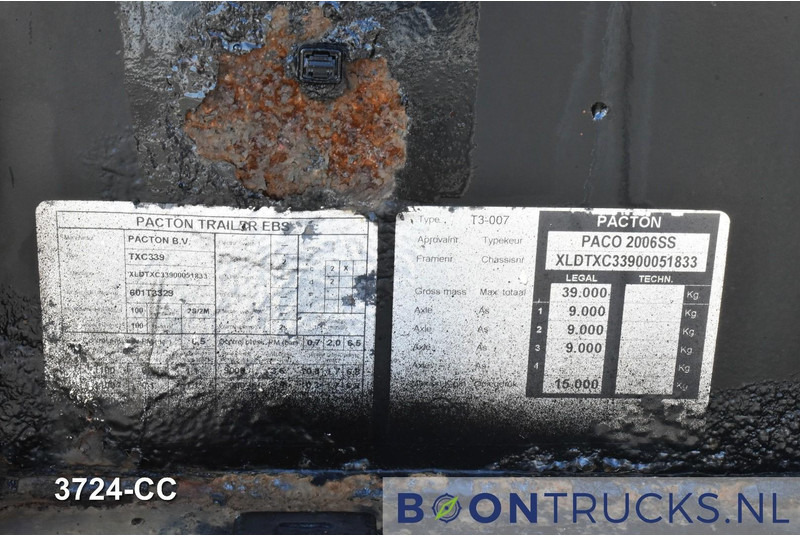 Полуприцеп-контейнеровоз/ Сменный кузов Pacton T3-007 | 2x20-40-45ft HC * LIFT AXLE * BPW * NL TRAILER: фото 20 Полуприцеп-контейнеровоз/ Сменный кузов Pacton T3-007 | 2x20-40-45ft HC * LIFT AXLE * BPW * NL TRAILER: фото 20