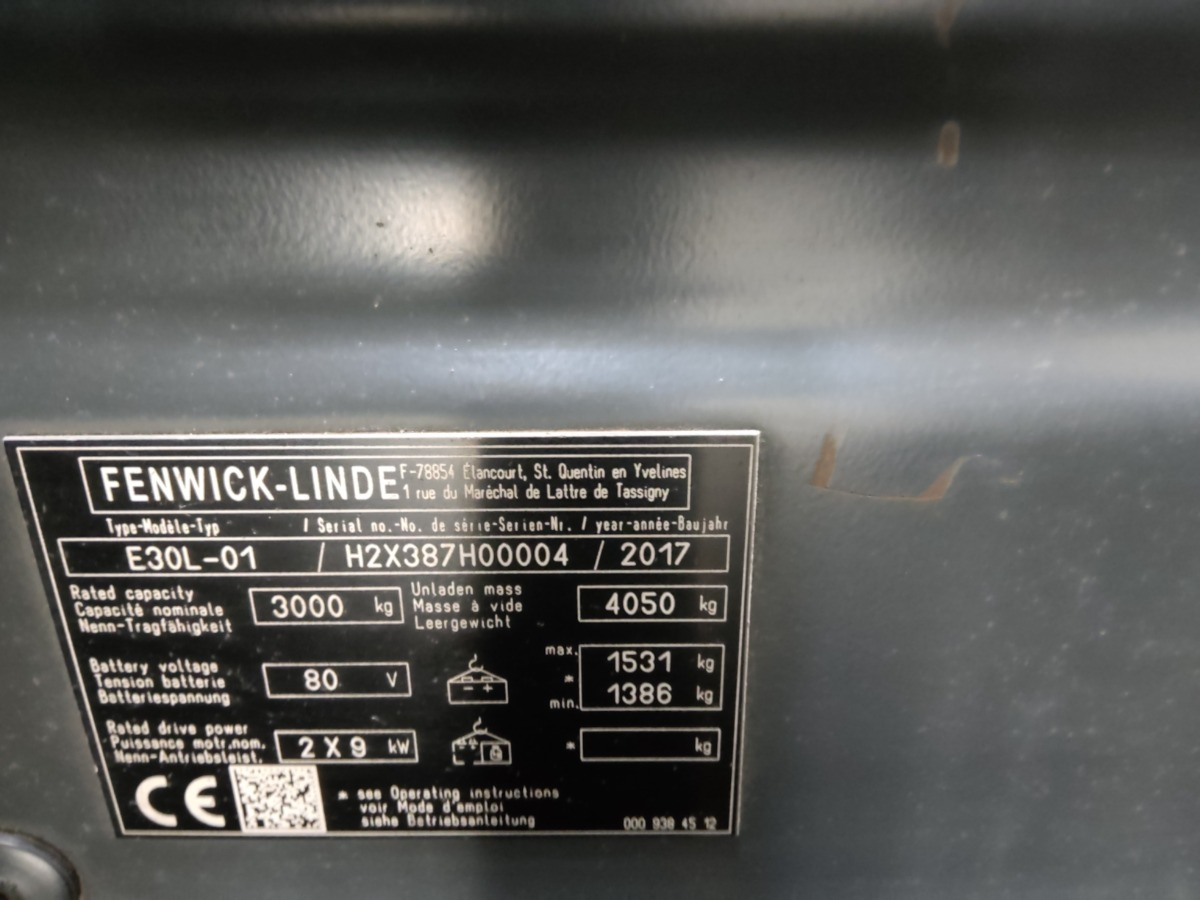 Linde E30L-01 - Электропогрузчик: фото 5 Linde E30L-01 - Электропогрузчик: фото 5