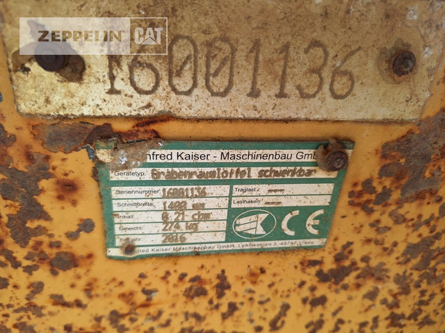 Cat GLV1400 CW10 - Ковш для экскаватора для Строительной техники: фото 5 Cat GLV1400 CW10 - Ковш для экскаватора для Строительной техники: фото 5